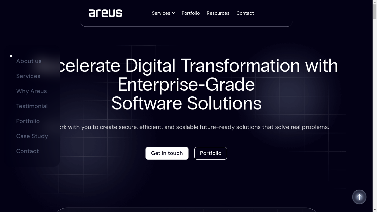 areusdev.com desktop screenshot b2b webiste scoring