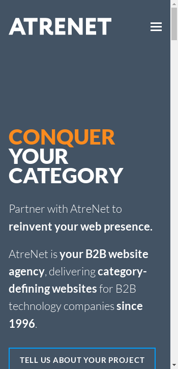 atre.net mobile screenshot b2b website scoring