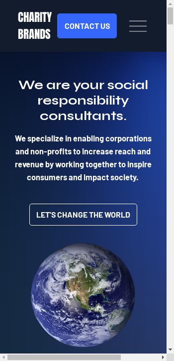 charitybrands.com mobile screenshot b2b website scoring