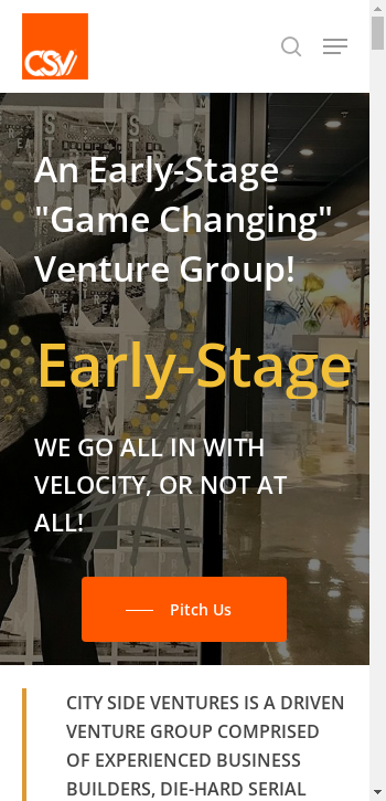 citysideventures.com mobile screenshot b2b website scoring