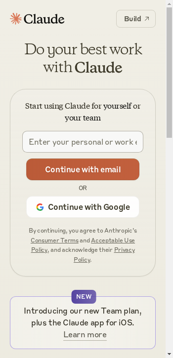 claude.ai mobile screenshot b2b website scoring