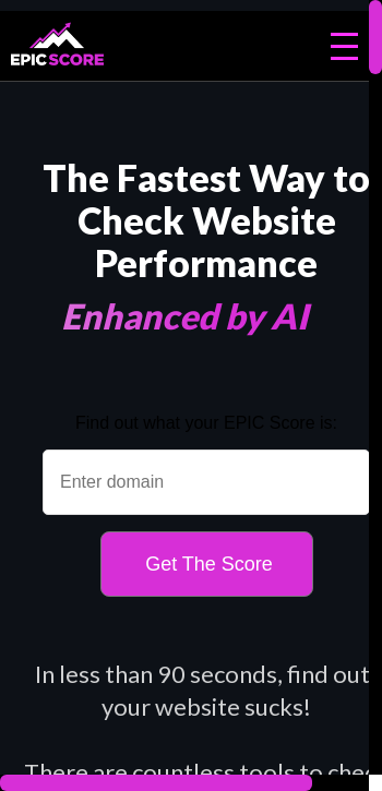 epicscore.ai mobile screenshot b2b website scoring