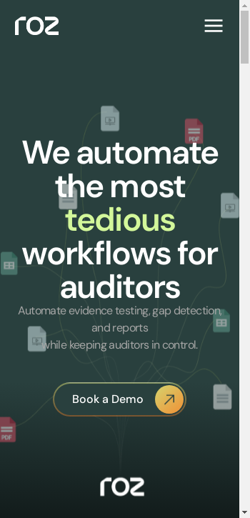 getroz.com mobile screenshot b2b website scoring