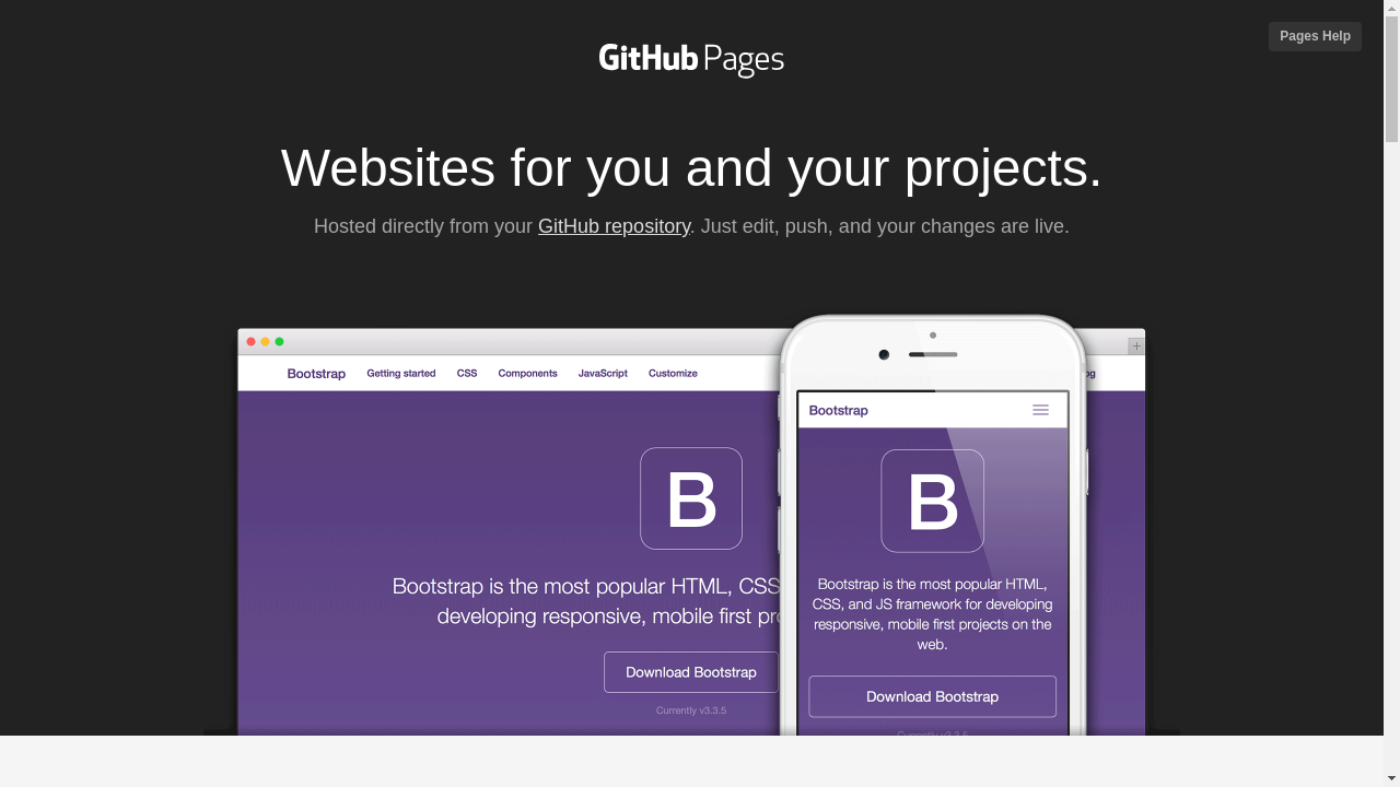 github.io desktop screenshot b2b webiste scoring