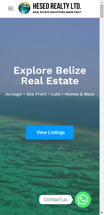 hesedrealtybelize.com mobile screenshot b2b website scoring