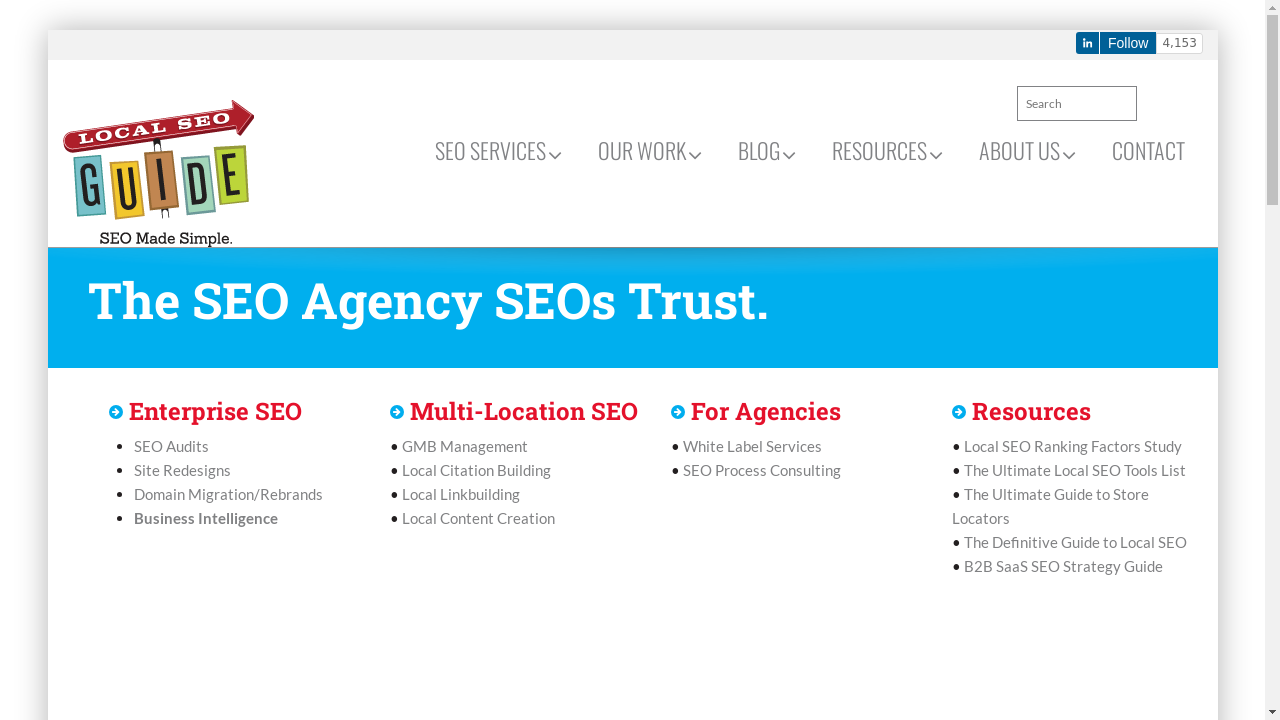 localseoguide.com desktop screenshot b2b webiste scoring