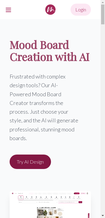 moodboardai.com mobile screenshot b2b website scoring