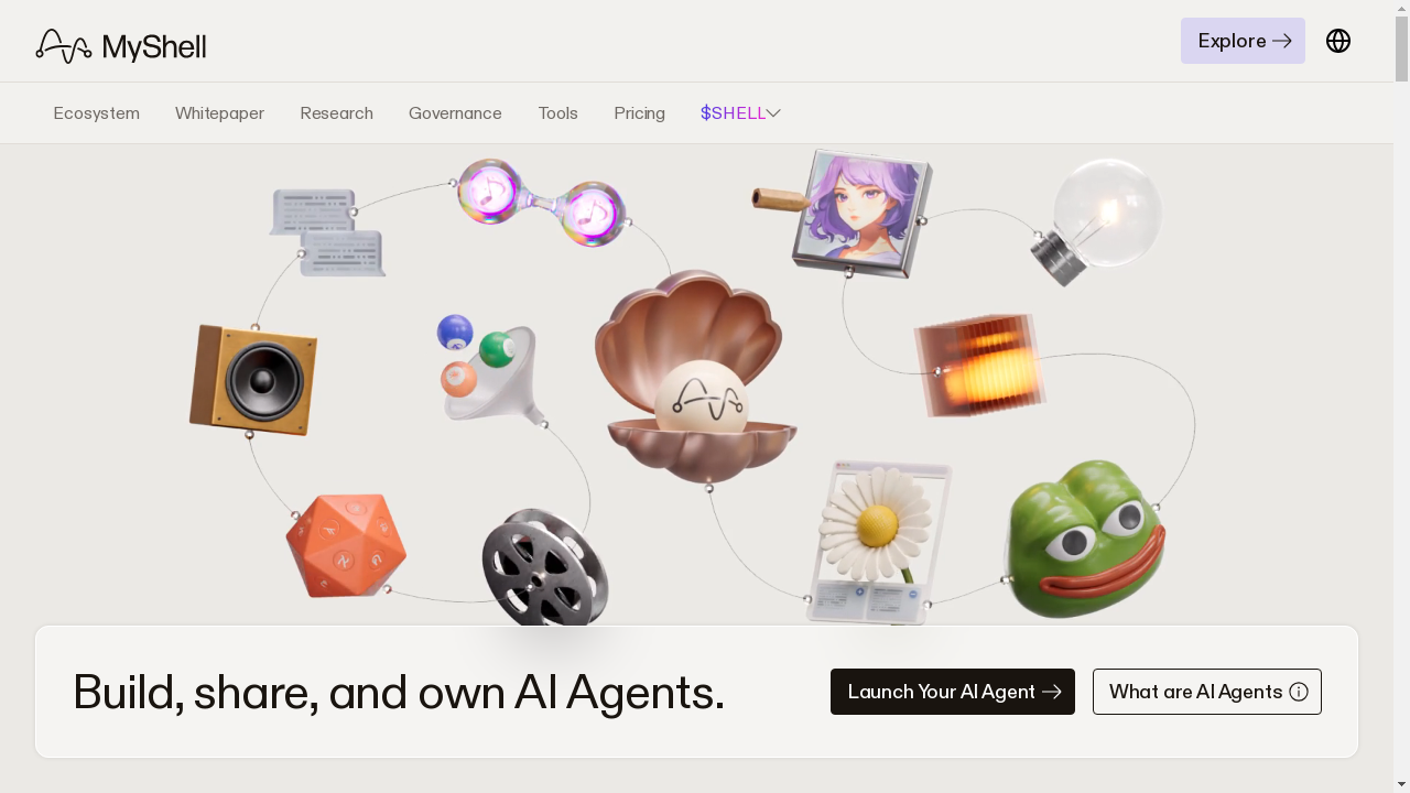 myshell.ai desktop screenshot b2b webiste scoring