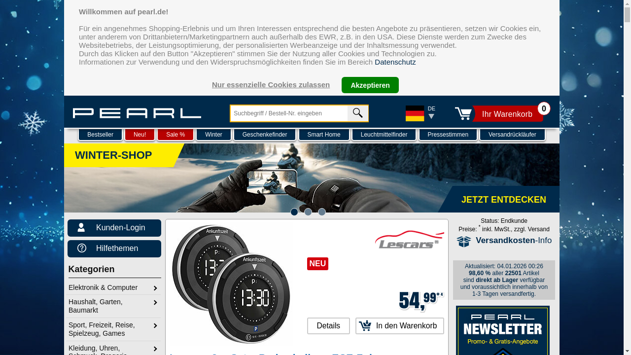 pearl.de desktop screenshot b2b webiste scoring
