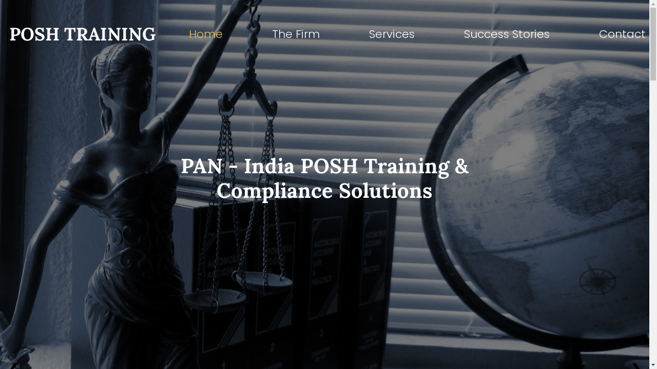 posh-training.com desktop screenshot b2b webiste scoring