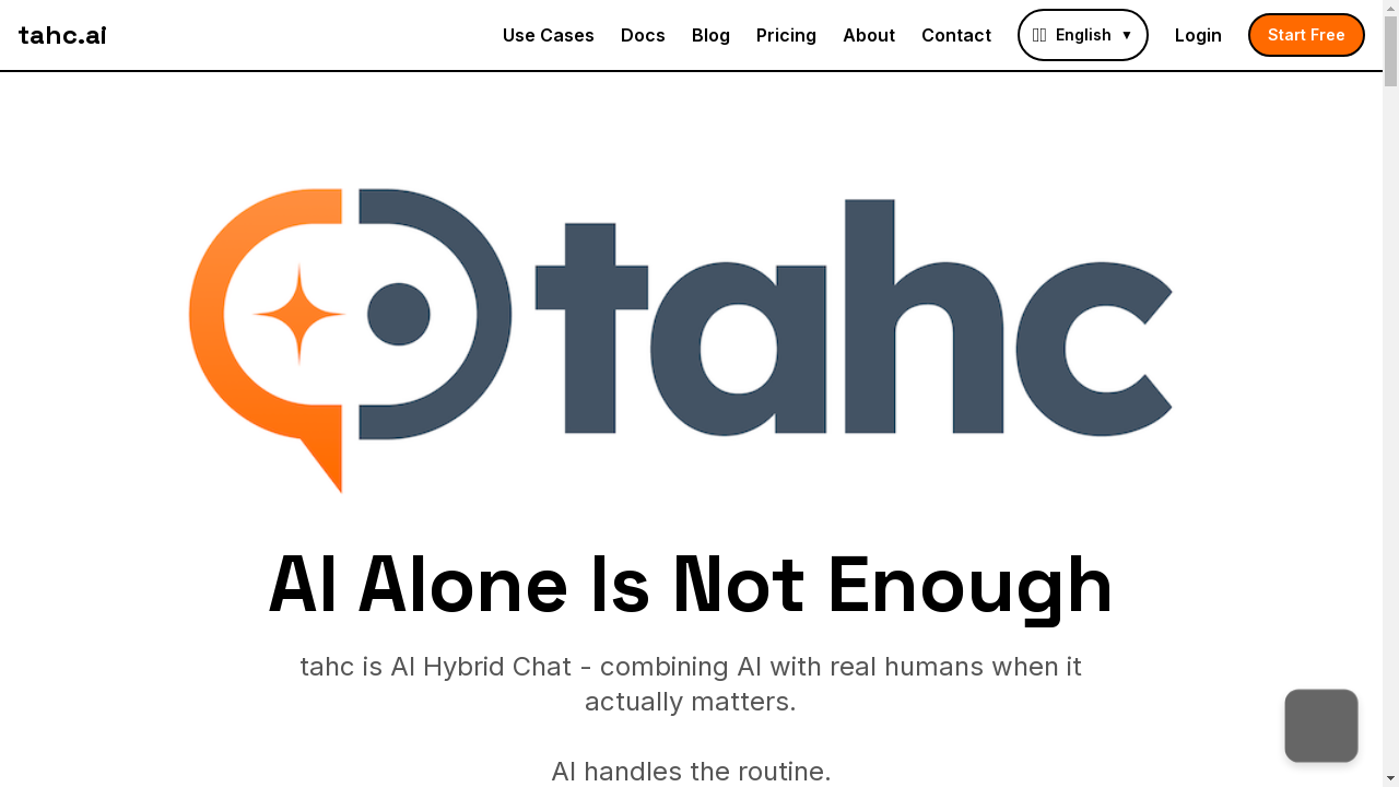 tahc.ai desktop screenshot b2b webiste scoring