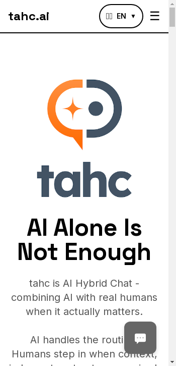 tahc.ai mobile screenshot b2b website scoring