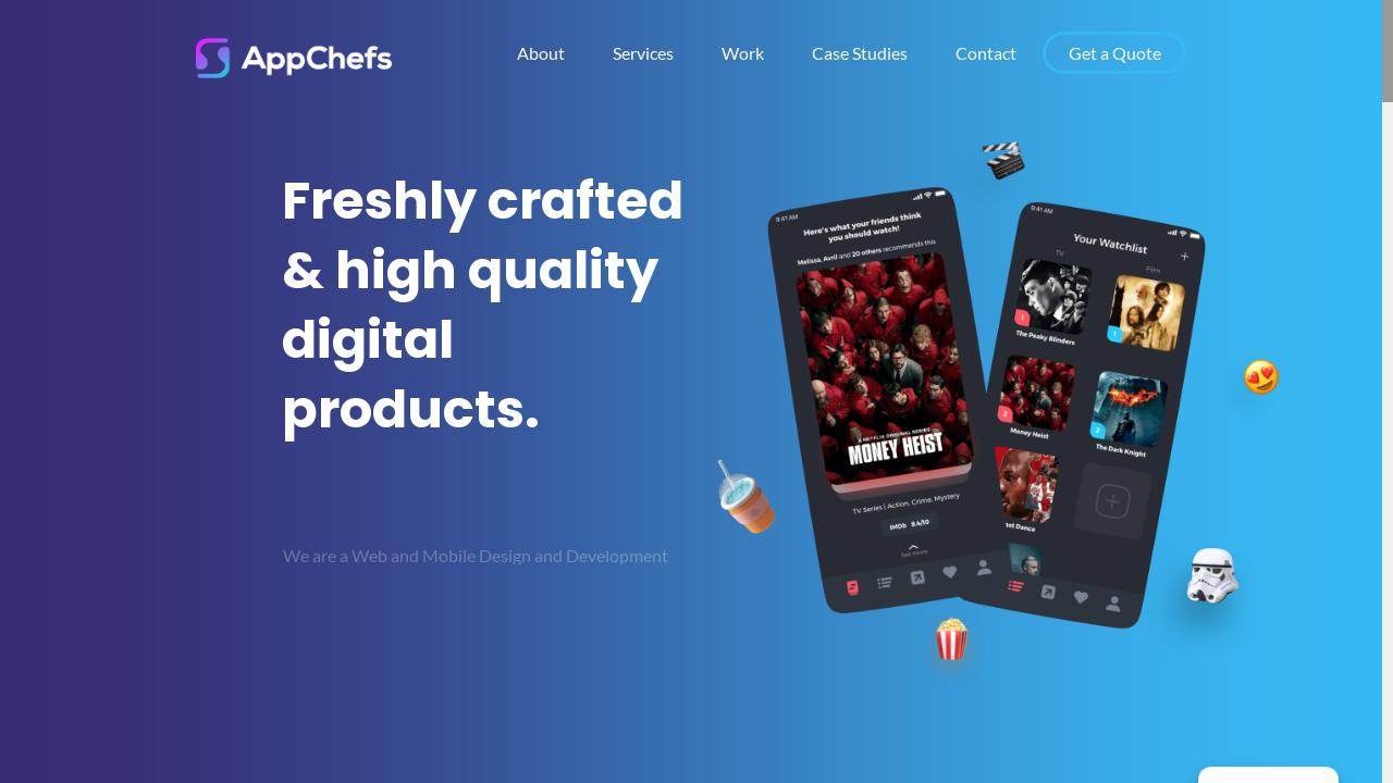 theappchefs.com desktop screenshot b2b webiste scoring