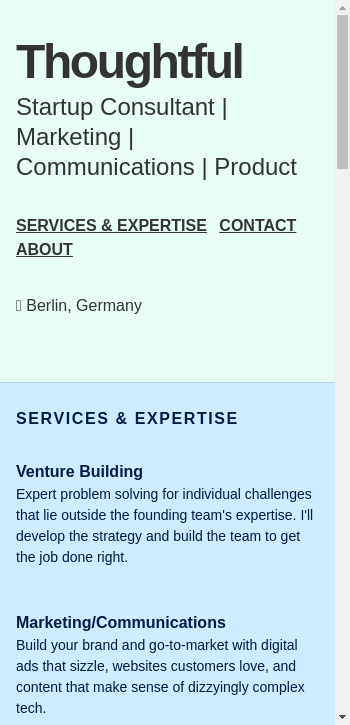 thoughtful.cool mobile screenshot b2b website scoring