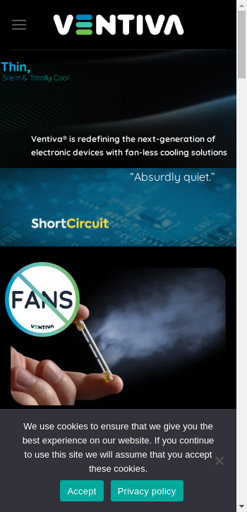 ventiva.com mobile screenshot b2b website scoring