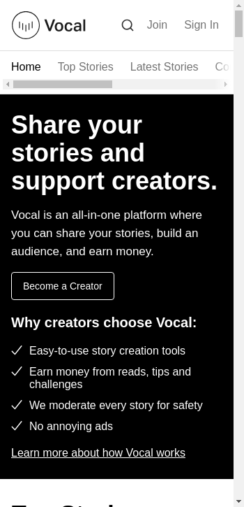 vocal.media mobile screenshot b2b website scoring